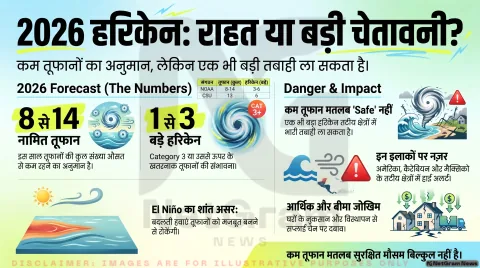 NOAA की चेतावनी: तूफानों की संख्या कम हो सकती है, लेकिन एक बड़ा हरिकेन भी भारी तबाही मचा सकता है