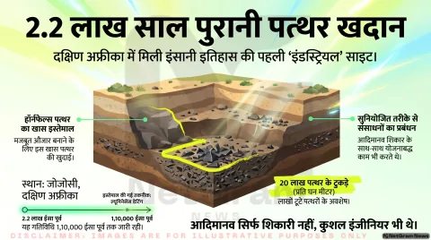 दक्षिण अफ्रीका में 2.2 लाख साल पहले इंसान करते थे पत्थरों की खुदाई, रिसर्च में बड़ा खुलासा