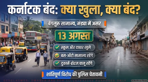 कर्नाटक बंद आज 13 अगस्त अलर्ट: बेंगलुरु में बस, ऑटो और स्कूल खुले; तुरंत पढ़ें क्या खुला है और क्या बंद