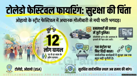 टोलेडो स्ट्रीट फेस्टिवल में गोलीबारी, 12 लोग घायल; अमेरिका में सुरक्षा को लेकर बढ़ी चिंता