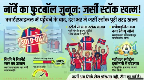 इंग्लैंड मुकाबले से पहले नॉर्वे जर्सी की जबरदस्त मांग, पूरा स्टॉक खत्म