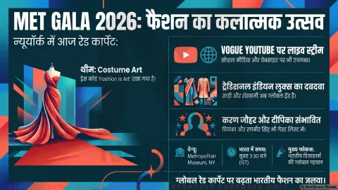 Met Gala 2026: न्यूयॉर्क में फैशन का सबसे बड़ा इवेंट, भारतीय फैंस भी देख सकेंगे लाइव