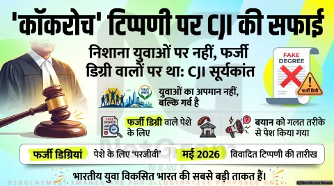CJI Statement Today: 'युवाओं के लिए हमेशा खुला है सुप्रीम कोर्ट', कॉकरोच टिप्पणी पर विवाद के बीच जानिए सीजेआई ने क्या-क्या कहा