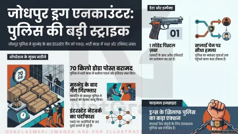 जोधपुर में तस्करों की पुलिस पर ताबड़तोड़ फायरिंग, 70 किलो डोडा पोस्त और हथियारों के साथ गिरोह गिरफ्तार
