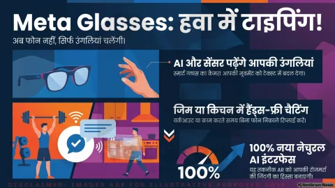 Meta के स्मार्ट ग्लास में आया नया AI फीचर, अब हवा में उंगलियां घुमाकर भेज सकेंगे WhatsApp मैसेज