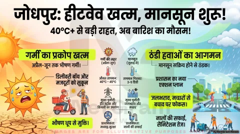 हीटवेव के बाद जोधपुर में राहत की तैयारी तेज, तापमान घटने और मानसून आने से बदलेगा मौसम