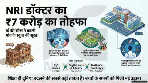 माँ की सीख ने बदली गाँव की तस्वीर: NRI डॉक्टर ने अपने पुराने स्कूल को दिया 7 करोड़ रुपये का नया जीवन