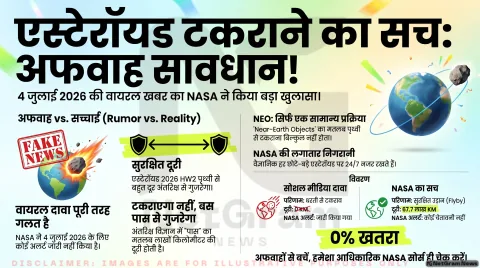 क्या 4 जुलाई 2026 को धरती से टकराएगा विशाल एस्टेरॉयड? जानिए NASA ने क्या कहा और वायरल दावा कितना सच है