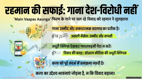 AR रहमान ने ‘Main Vaapas Aaunga’ गाने पर उठे विवाद का दिया जवाब, बोले- गाने का संदेश देश के खिलाफ नहीं