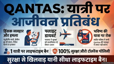 ‘काटा’ गया Qantas का सफर: फ्लाइट में हंगामे के बाद न्यूज़ीलैंड यात्री पर आजीवन बैन