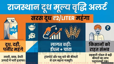 राजस्थान में सरस डेयरी का दूध हुआ महंगा, आज से प्रति लीटर ₹2 बढ़े दाम