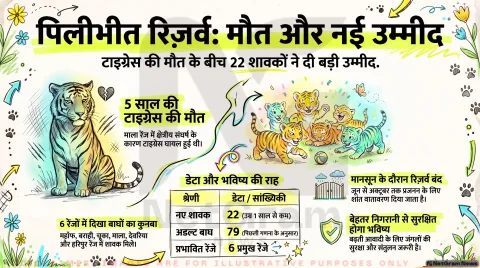 Pilibhit Tiger Reserve Alert: घायल बाघिन की मौत के बाद 22 नए शावकों की एंट्री; तुरंत पढ़ें पार्क के खुलने की 1 नवंबर की डेट