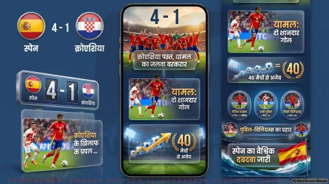 स्पेन ने क्रोएशिया को 4-1 से रौंदा; लगातार 40 मैचों से अजेय रहने का नया कीर्तिमान : UEFA Nations League 2026 Alert