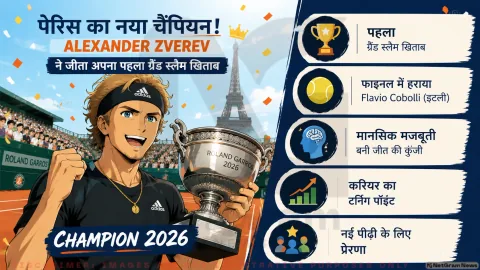 पेरिस में नया ग्रैंड स्लैम चैंपियन: Alexander Zverev ने जीता अपना पहला बड़ा खिताब