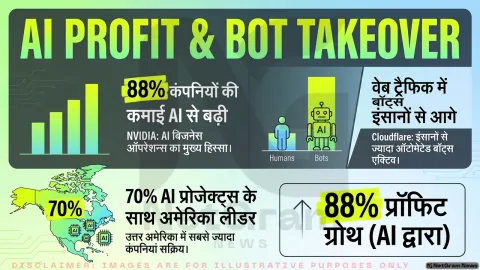 AI से 88% कंपनियों की आय बढ़ी, लेकिन वेब ट्रैफिक में इंसानों से आगे निकले Bots: रिपोर्ट