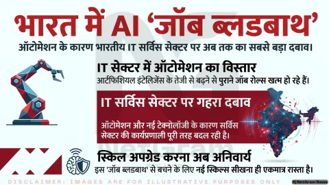 भारत में बढ़ता ‘AI जॉब ब्लडबाथ’ का खतरा: ऑटोमेशन से आईटी सर्विस सेक्टर पर दबाव