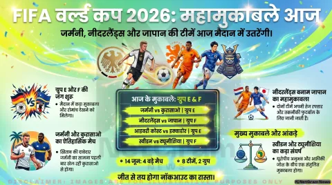 फीफा विश्व कप 2026: जर्मनी, नीदरलैंड्स, आइवरी कोस्ट और स्वीडन की परीक्षा, आज खेले जाएंगे चार बड़े मुकाबले