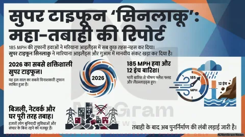 सुपर टाइफून ‘सिनलाकु’ ने मचाई भारी तबाही, प्रशांत द्वीपों में मानवीय संकट गहराया