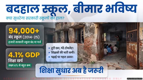 94 हजार स्कूल बंद और शिक्षकों की भारी कमी; तुरंत पढ़ें #SchoolThikKaro अभियान की रिपोर्ट : Govt School Reality Alert
