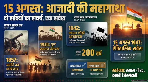 स्वतंत्रता दिवस स्पेशल: भारत छोड़ो आंदोलन, आजाद हिंद फौज और माउंटबेटन प्लान—पढ़ें 1947 की पूरी दास्तान