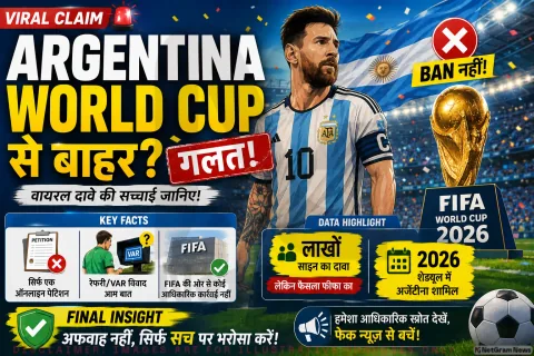 क्या अर्जेंटीना को FIFA वर्ल्ड कप 2026 से बाहर किया जा रहा है? वायरल पेटिशन की सच्चाई