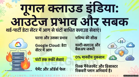 भारत में Google Cloud आउटेज: डेटा सेंटर आग से घंटों तक सेवाएं प्रभावित, कई बिजनेस पर असर