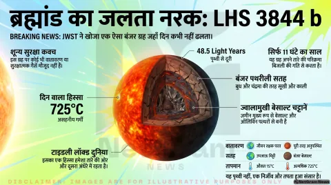 🪐 जेम्स वेब टेलीस्कोप ने खोजा “नरक जैसा” एक्सोप्लैनेट: LHS 3844 b की पूरी कहानी