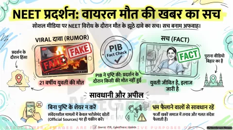 NEET Protest Fake News Alert: क्या आप भी हो रहे हैं सोशल मीडिया अफवाहों के शिकार? PIB और CyberPeace ने जारी की चेतावनी