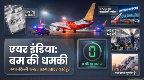 टिश्यू पेपर पर बम की धमकी, अहमदाबाद में सघन तलाशी और एसीपी वी. एन. यादव का आधिकारिक बयान : viation Security Live Updates