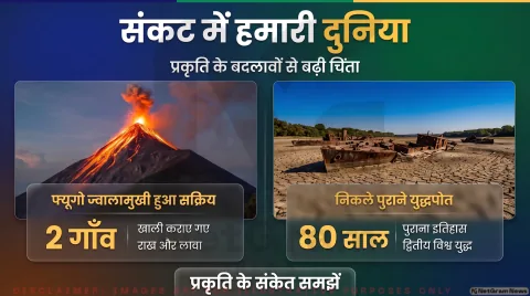 Global Natural Crisis Alert 2026: ग्वाटेमाला में ज्वालामुखी विस्फोट और डेन्यूब नदी का जलस्तर घटा; तुरंत पढ़ें ग्राउंड रिपोर्ट