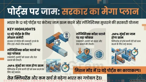 JNPA पोर्ट पर बढ़ते कंटेनर जाम से सरकार सतर्क, 12 बड़े पोर्ट्स की समस्याएं सुलझाने के लिए हाई-लेवल कमेटी गठित