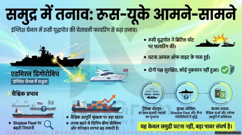 English Channel में रूसी युद्धपोत की ‘Warning Shots’ से बढ़ा तनाव, ब्रिटिश यॉट के पास हुई घटना ने फिर बढ़ाई रूस-यूके टकराव की चर्चा