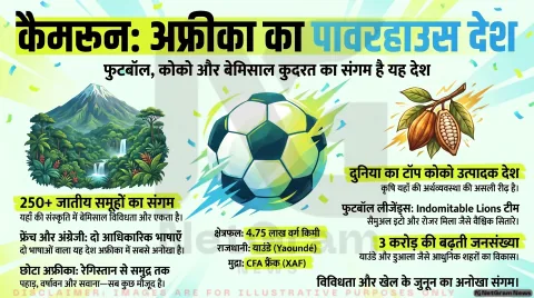कैमरून देश की पूरी जानकारी: इतिहास, संस्कृति, भूगोल, अर्थव्यवस्था और जीवनशैली