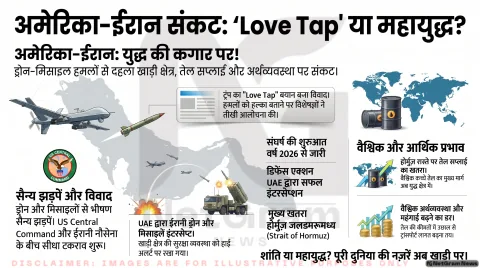📰 अमेरिका–ईरान तनाव फिर चरम पर: “Love Tap” बयान के बीच खाड़ी में ड्रोन-मिसाइल झड़प, वैश्विक संकट की आशंका
