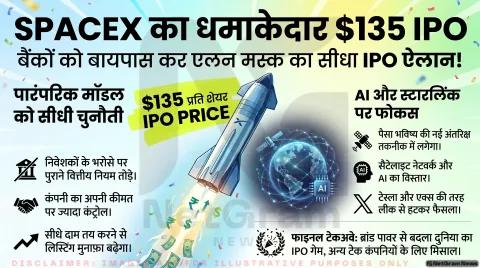 स्पेसएक्स ने IPO की कीमत खुद तय कर सबको चौंकाया, 135 डॉलर प्रति शेयर का ऐलान