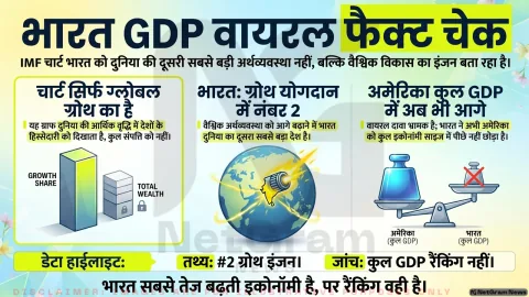 IMF चार्ट के नाम पर वायरल दावा भ्रामक, भारत ने अमेरिका को GDP आकार में नहीं छोड़ा पीछे