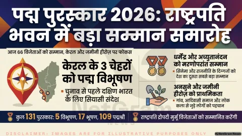 66 पद्म पुरस्कार आज: केरल के तीन चेहरों को पद्म विभूषण, सम्मान के साथ सियासी संदेश की भी चर्चा