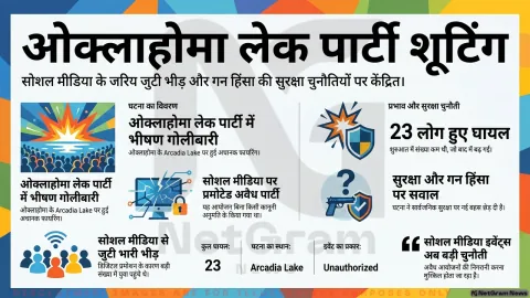 ओक्लाहोमा की झील किनारे पार्टी में फायरिंग, 23 लोग घायल — सोशल मीडिया इवेंट पर उठे बड़े सवाल