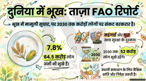 UN FAO Hunger Report Alert: भुखमरी के आंकड़ों में हल्की गिरावट, पर खतरा बरकरार; तुरंत जानें भारत और दुनिया पर क्या पड़ेगा असर