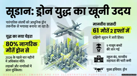 सूडान में दो हफ्तों की हिंसा में 61 लोगों की मौत, UN रिपोर्ट में ड्रोन हमलों पर बड़ी चेतावनी