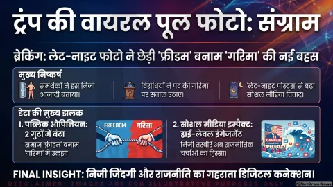 ट्रम्प का “पूल फोटो” वायरल, सोशल मीडिया पर छिड़ी तीखी बहस