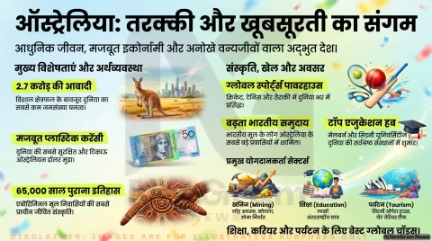 ऑस्ट्रेलिया: इतिहास, संस्कृति, खान-पान, खेल और आधुनिक जीवन की पूरी जानकारी