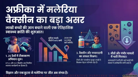अफ़्रीका में मलेरिया वैक्सीन का बड़ा असर: लाखों बच्चों की जान बचाने की उम्मीद मजबूत