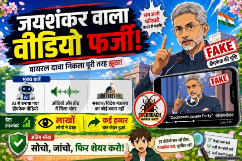 वायरल वीडियो का सच: जयशंकर के नाम से फैलाया गया दावा निकला फर्जी, जांच में डीपफेक की पुष्टि