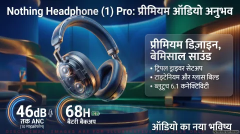 3 ड्राइवर्स और 46dB ANC के साथ पेश; 68 घंटे की बैटरी लाइफ : Nothing Headphone (1) Pro Launch Alert 2026