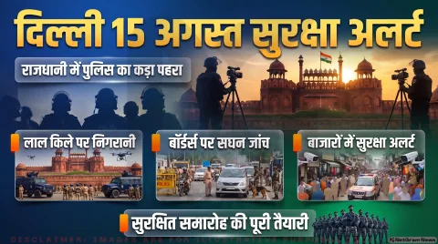 दिल्ली के बॉर्डर और बाज़ारों में भारी पुलिस बल; तुरंत पढ़ें ट्रैफिक और चेकिंग का हाल : Delhi Security Alert 15 August