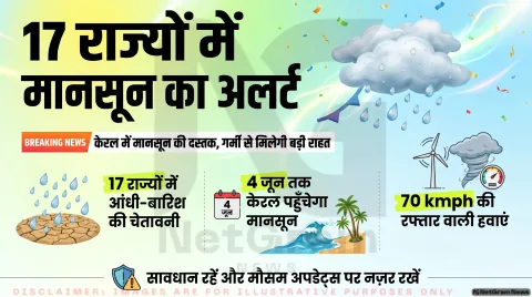 17 राज्यों में आंधी-बारिश का अलर्ट, केरल में मानसून की दस्तक के साथ मौसम बदलेगा देश का मिजाज